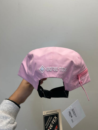 New Supreme Pink Nylon Zipper Camp Cap