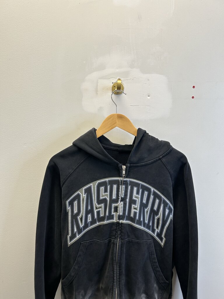Preowned GV Sunfaded Raspberry Black Zip Up size