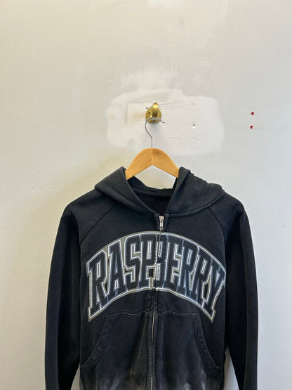 Preowned GV Sunfaded Raspberry Black Zip Up size