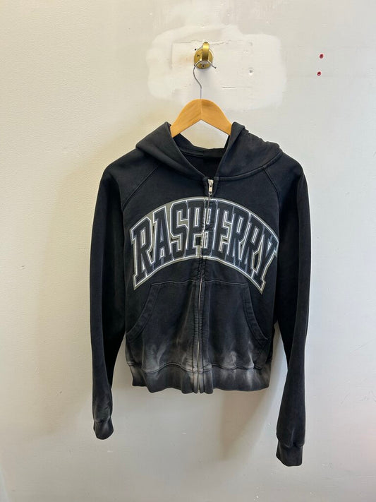 Preowned GV Sunfaded Raspberry Black Zip Up size