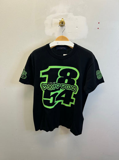 Preowend Louis Vuitton Black Lime Green 1854 Tee size M