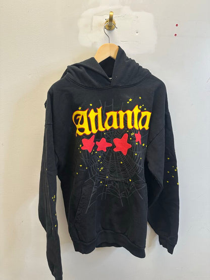 New Sp5der ATL Black Yellow Hoodie size XL