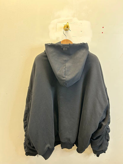 Preowned Balenciaga Black Bomber Zip Jacket Size Small