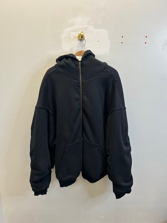Preowned Balenciaga Black Bomber Zip Jacket Size Small