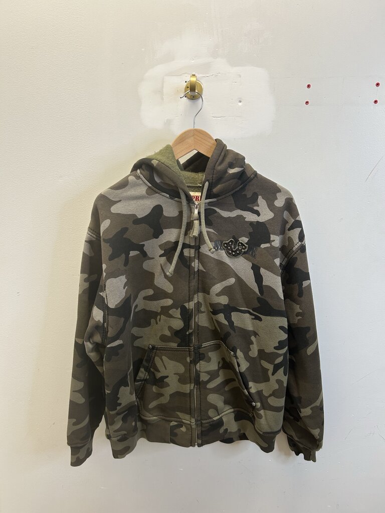 New Supreme True Religion Camo Zip Up Hoodie Sz.Large