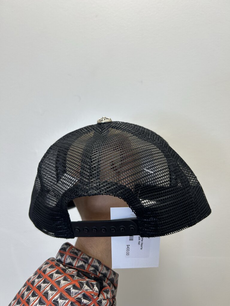 Preowned Chrome Hearts Black White Fuck Hat