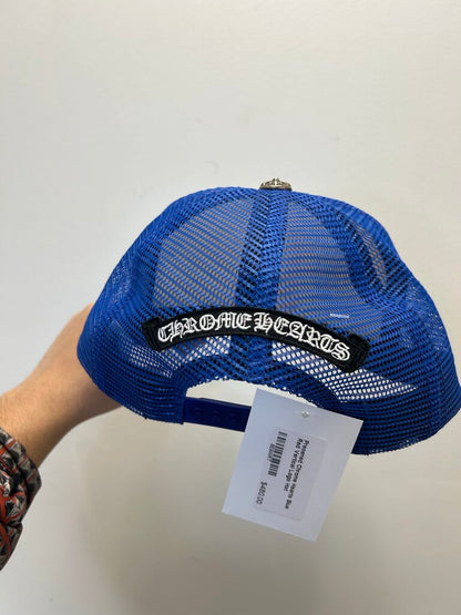 Preoened Chrome Hearts Blue Red Vertical Logo Hat