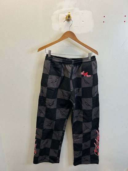 New Matty Boy Grey Black Flame Sweatpants size M