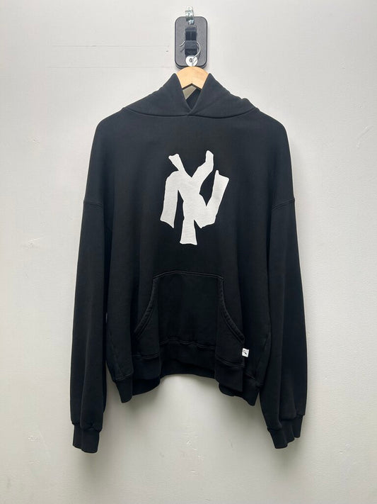 New Akimbo Black NY White Logo Pullover Hoodie sz.XL