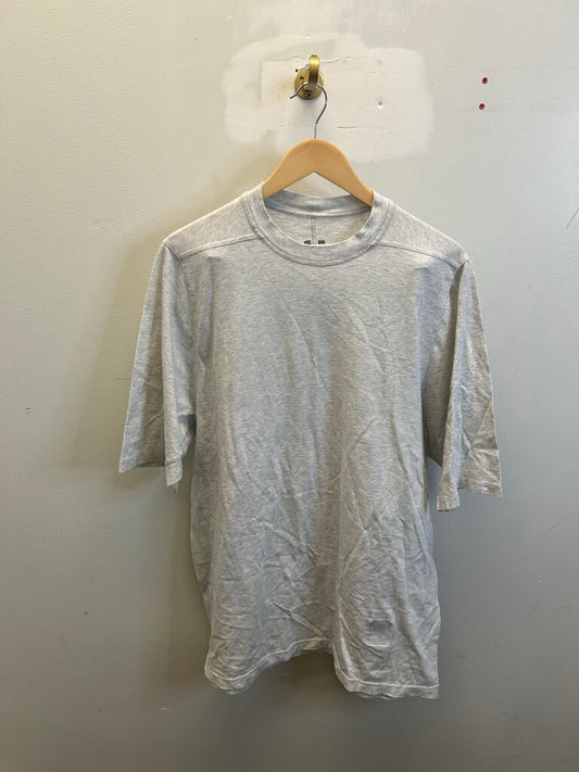 Preowned Rick Owens Grey Blank Long Tee Sz.Small