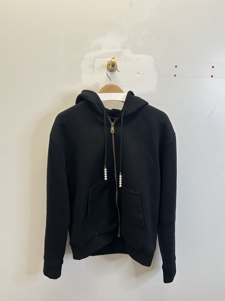 New Louis Vuitton Black Pearl Zip Up size S