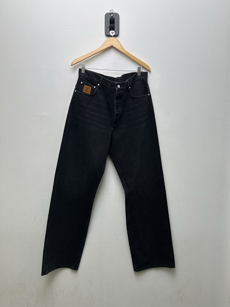 New Louis Vuitton Black Skate Plane Denim size 32