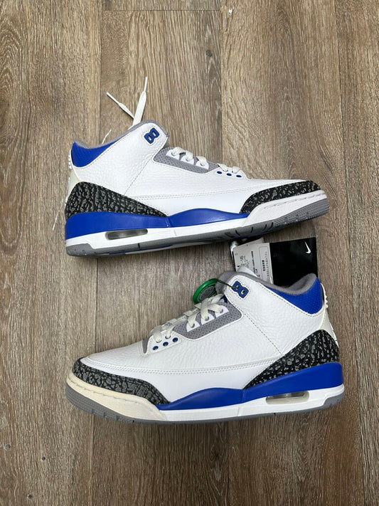 New Jordan 3 Racer Blue size 8.5(no box)