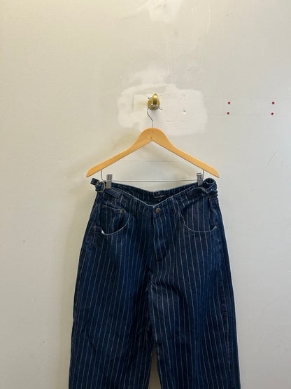Preowned Hidden Season Striped Raw Denim Size Medium