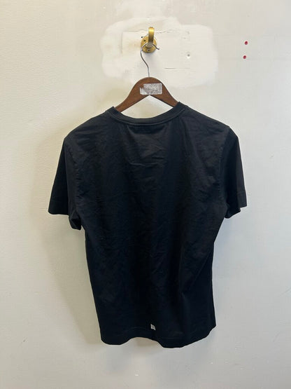 Preowned Givenchy 4G Distressed White Logo Black Tee sz.M