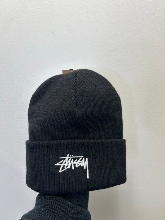 New Stussy Black White Logo Beanie