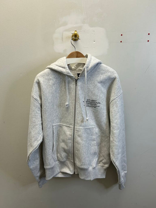 New Stussy Internnation Designs Grey Zip Up Sz.Large