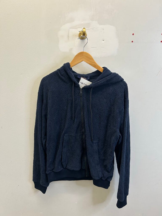New Louis Vuitton Blue Monogram Felt Zip Size Small