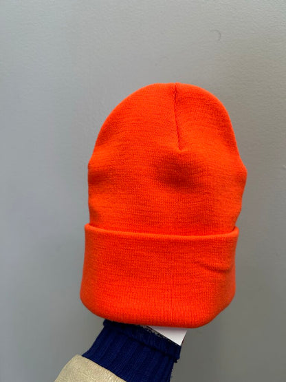 Preowned Chrome Hearts Orange Spell Out Beanie Sz. OS