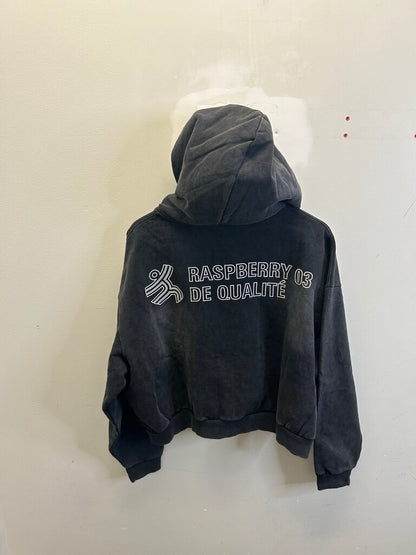 New GV Gallery Eclair French Black Zip Up Hoodie sz.XS
