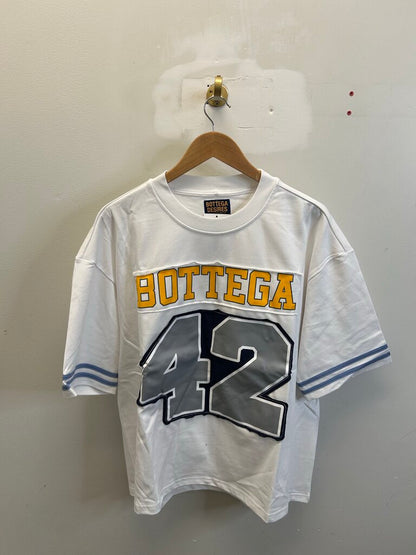 New Bottega Desires White Jacky Jersey Tee Size Medium