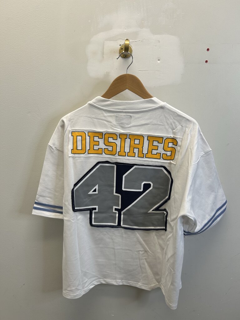 New Bottega Desires White Jacky Jersey Tee Size Medium