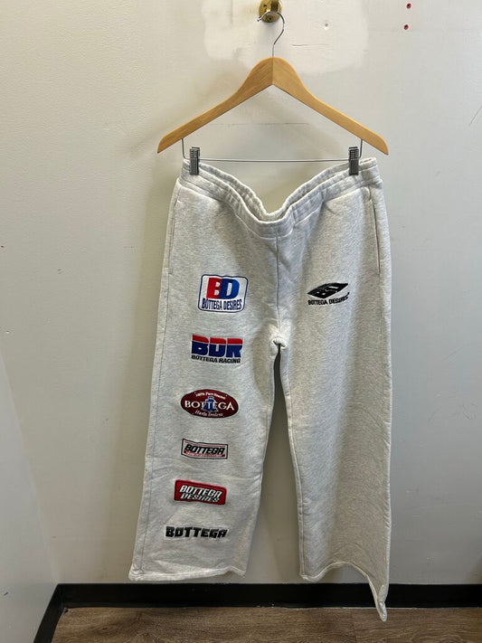 New Bottega Desires Grey Patches Sweatpants Size XL