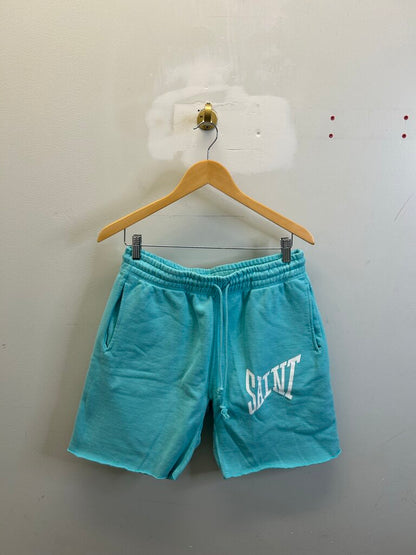 New Saint Michael teal Everlast Log Shorts Size Small