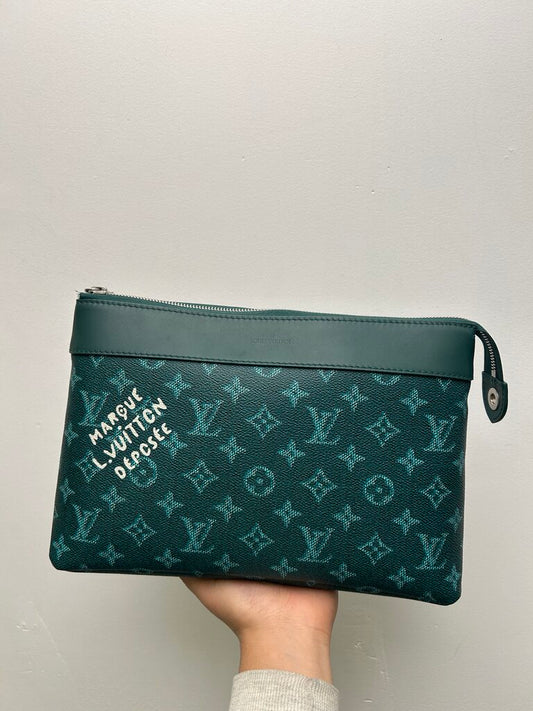 Preowned Louis Vuitton Green Monogram Marque Voyage