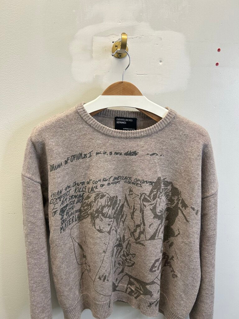 Preowned ERD Cashmere Brown Opium Sweater size L(Fits M)