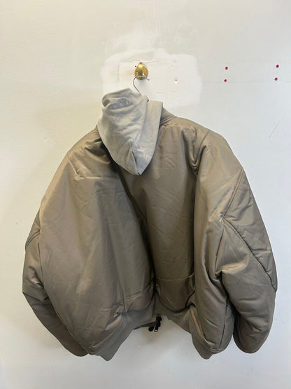 Preowned Balenciaga Tan Double Layer Flight Jacket size 4(2XL)