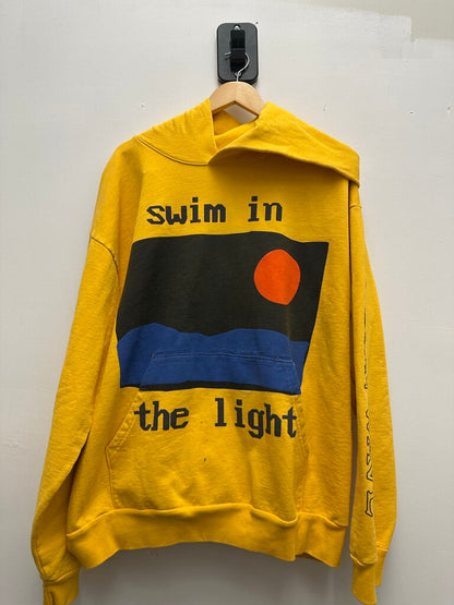 Preowned CPFM Kid Cudi Yellow Swim Hoodie size 2XL