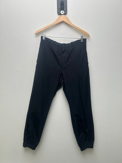 Preowned Prada Dark Navy Blue Nylon Track Pants Size Medium