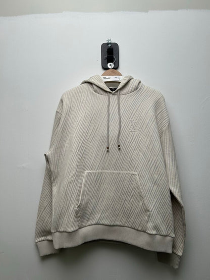 New Louis Vuitton Jersey White Blue Jacquard Hoodie sz.L