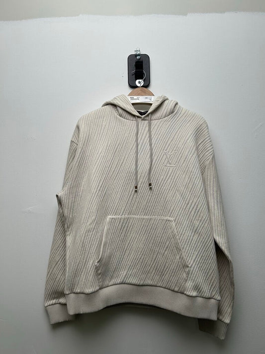 New Louis Vuitton Jersey White Blue Jacquard Hoodie sz.L