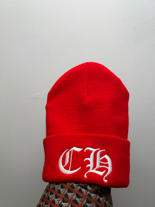 New Chrome Heart Red CH Beanie