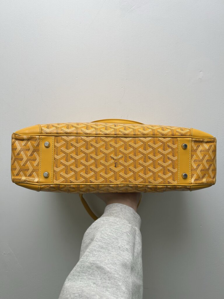 Preowned Goyard Ambassade Yellow Brief Case Bag