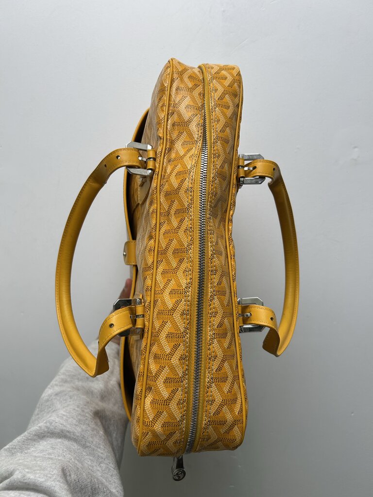 Preowned Goyard Ambassade Yellow Brief Case Bag
