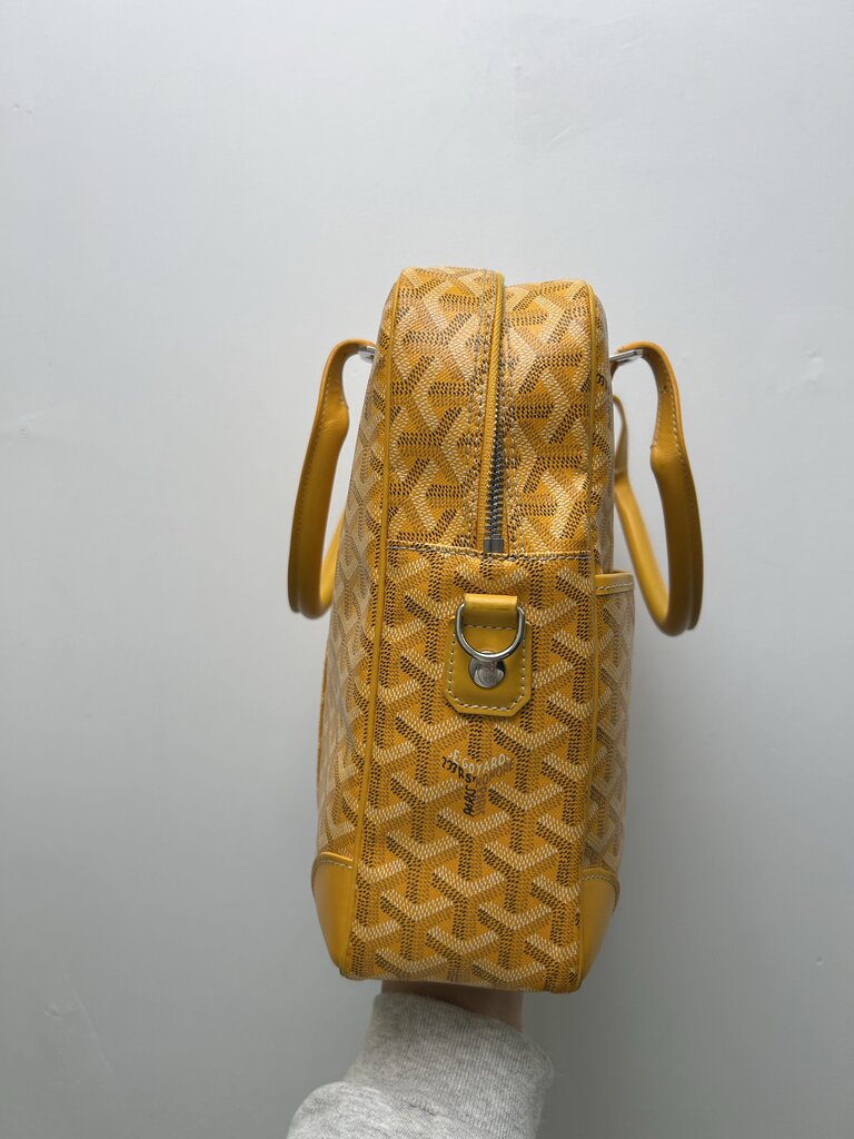 Preowned Goyard Ambassade Yellow Brief Case Bag