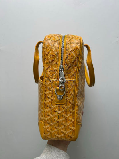 Preowned Goyard Ambassade Yellow Brief Case Bag