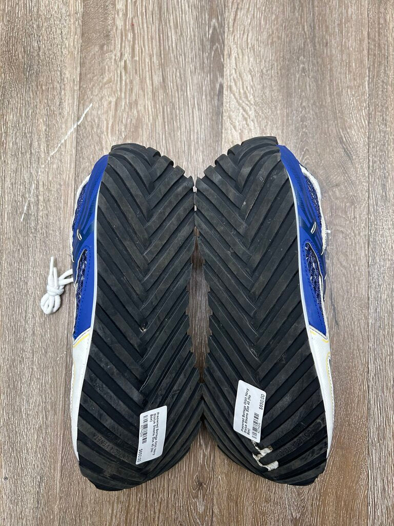 Preowned Bottega Orbit Navy Status Steams Size 45 (No Box)