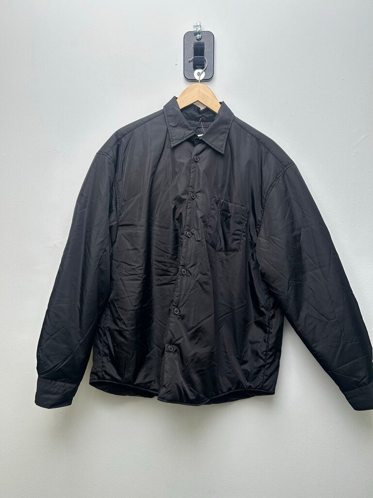 Preowned Prada Re-Nylon Black Button Up size XL