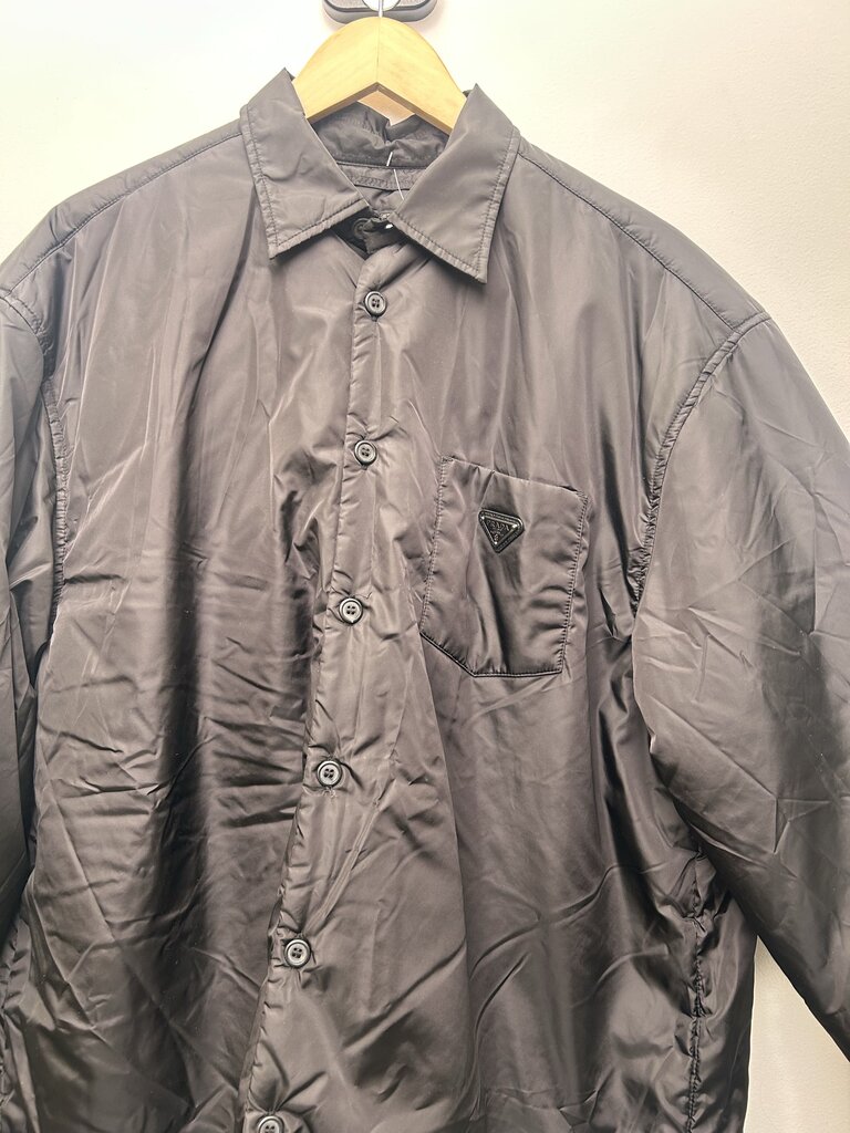 Preowned Prada Re-Nylon Black Button Up size XL