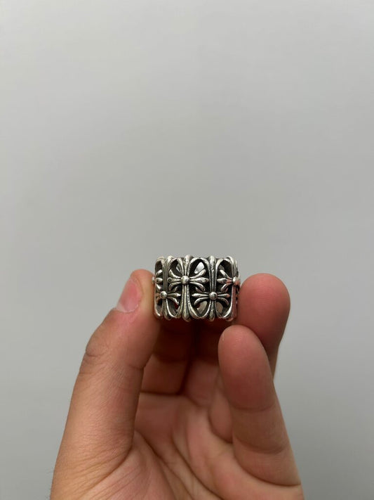Preowned Chrome Heart Cemetery Ring size 9
