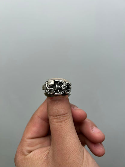 Preowned Chrome Heart Heart Dagger Ring size 8