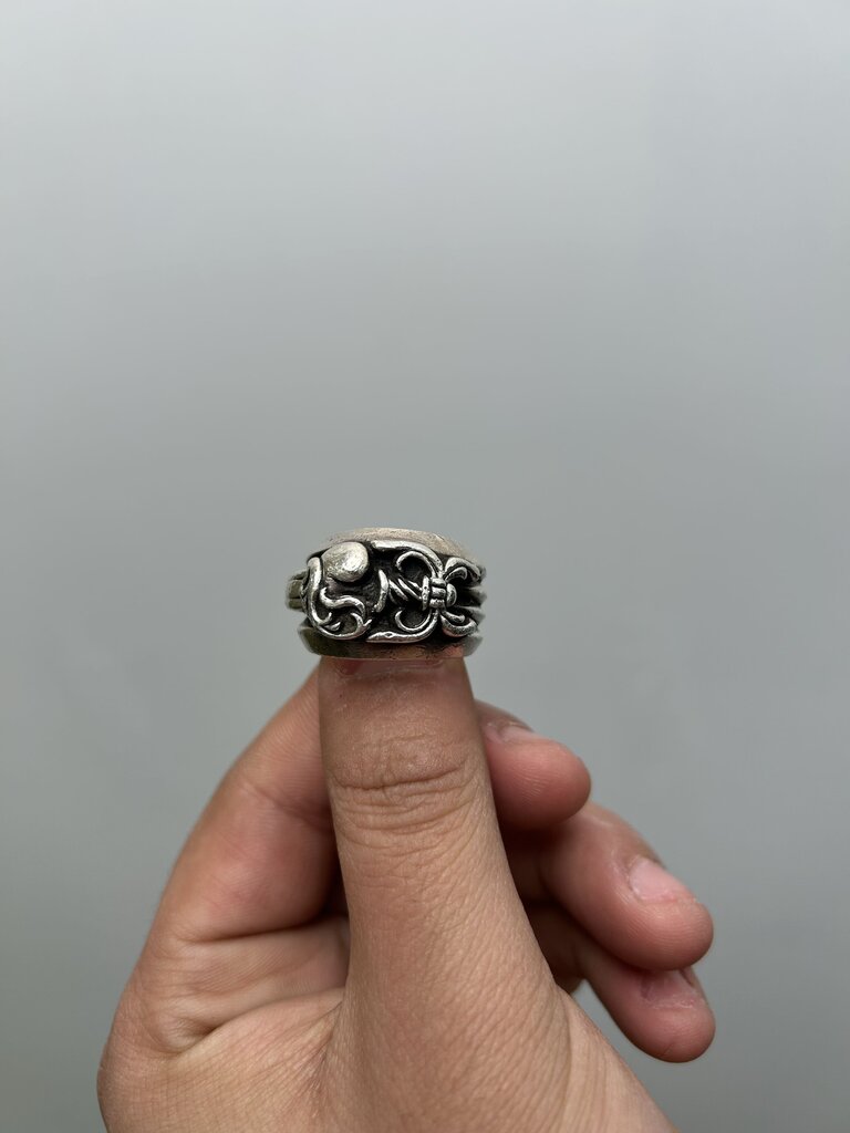 Preowned Chrome Heart Heart Dagger Ring size 8