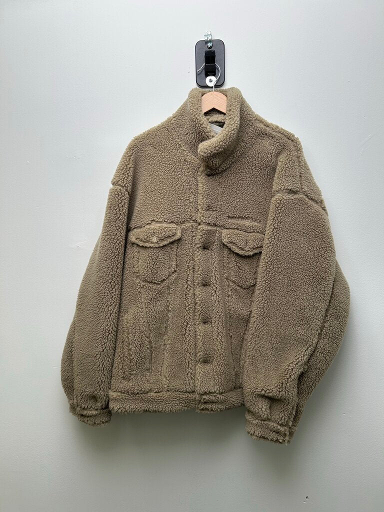 Preowned Balenciaga Sherling Button Up Jacket size 1(2XL)