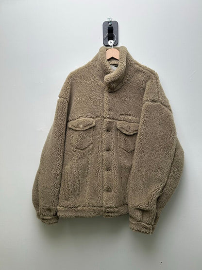 Preowned Balenciaga Sherling Button Up Jacket size 1(2XL)