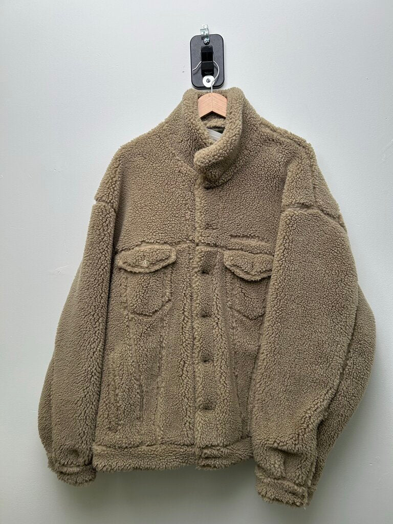Preowned Balenciaga Sherling Button Up Jacket size 1(2XL)