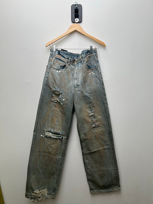 New Greedy Unit Thrashed Jeans Size XL